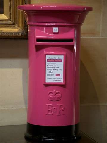 Hot Pink and Black Wedding Post Box Hire