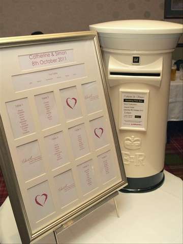 Ivory and Black Wedding Post Box Hire